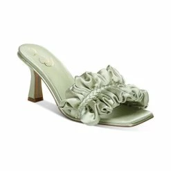 Discount 👏 Sam Edelman 👩 Women's Kady Silk Ruffle 👗 Dress Mules Natural 🔔