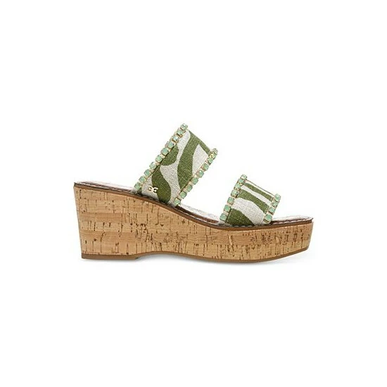 Discount π₯ Sam Edelman π© Women's Angelina Platform Wedge Slide π©΄ Sandals Soft Fern / Natural π - Image 2