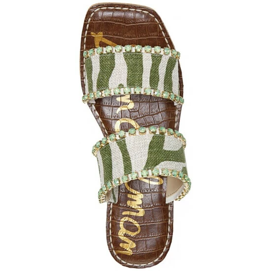 Discount π₯ Sam Edelman π© Women's Angelina Platform Wedge Slide π©΄ Sandals Soft Fern / Natural π - Image 4