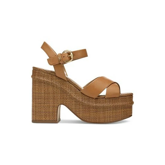 Best Pirce βοΈ Sam Edelman π© Women's Trianna Platform Wedge π©΄ Sandals Light Cuoio Brown β - Image 2