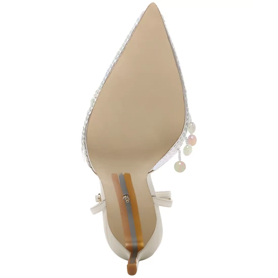 Discount π Sam Edelman π© Women's Avril Two-Piece Pumps Irridescent Ivory Sequin π - Image 8