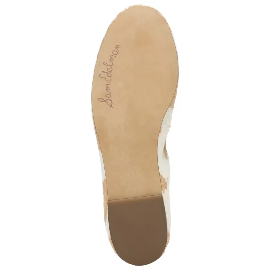 Wholesale 𧨠Sam Edelman π© Women's Felicia Ballet Flats Natural Ivory Cow Print π - Image 6