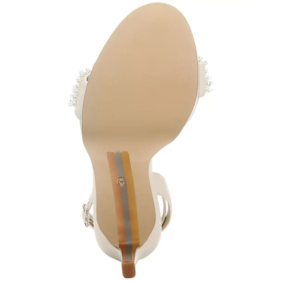 Coupon π Sam Edelman π© Women's Jade Perla Embellished Ankle Strap Platform π©΄ Sandals Modern Ivory Pearl π - Image 6