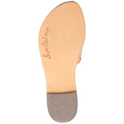 Hot Sale 🛒 Sam Edelman 👩 Women's Valeri Logo Emblem Footbed Slide 🩴 Sandals Natural ✔️
