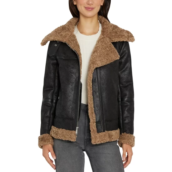Top 10 β€οΈ Sam Edelman π© Women's Faux-Shearling Moto π§₯ Coat Light Khaki π - Image 6