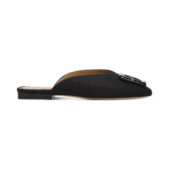 Hot Sale π Sam Edelman π© Women's Lavina Buckle Mules Black Ivory π₯ - Image 9