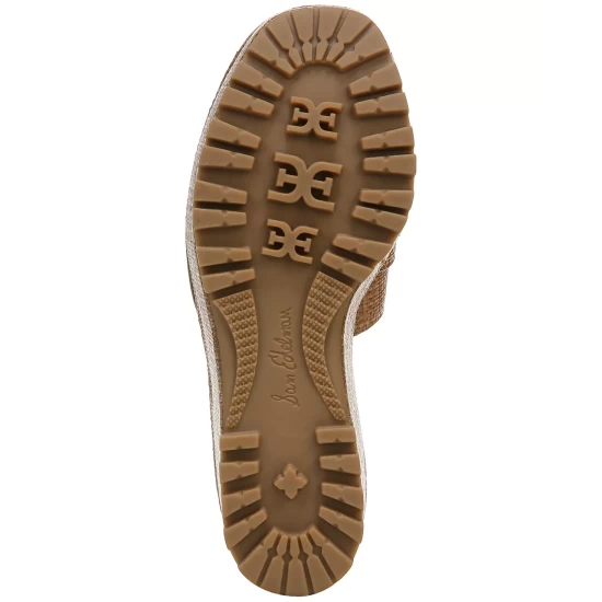 Best Sale π Sam Edelman π© Women's Livi Buckle Wedge π©΄ Sandals Cuoio Raffia β - Image 8