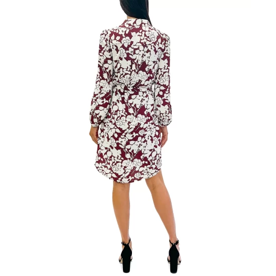 Best reviews of π Sam Edelman π© Women's Floral-Print π Shirtdress Burgundy/white π - Image 3
