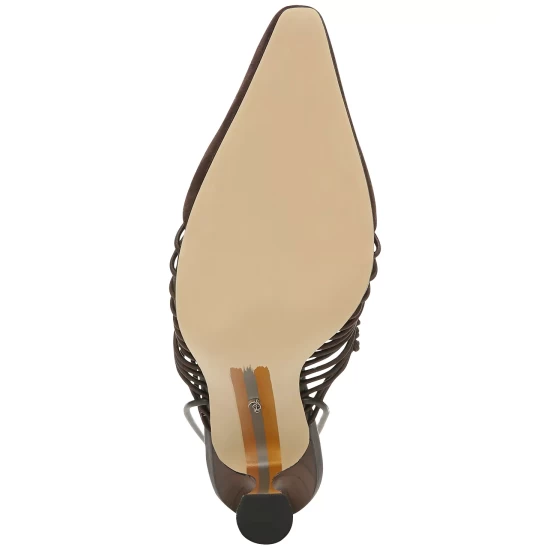 Outlet π Sam Edelman π© Women's Trinity Ankle-Tie Pumps Caviar Brown π - Image 6