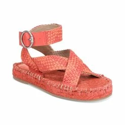 Wholesale 😀 Sam Edelman 👩 Women's Dakota Platform 🩴 Sandals Bright Poppy 🔥