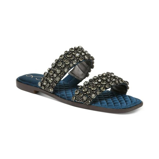 Top 10 π€© Sam Edelman π© Women's Ezel Studded Flat π©΄ Sandals Peacock Blue π