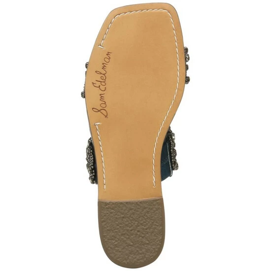 Top 10 π€© Sam Edelman π© Women's Ezel Studded Flat π©΄ Sandals Peacock Blue π - Image 5