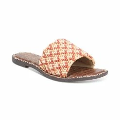 Discount 🔥 Sam Edelman 👩 Women's Gunner Beaded Slide 🩴 Sandals Light Cuoio Brown Multi 😉