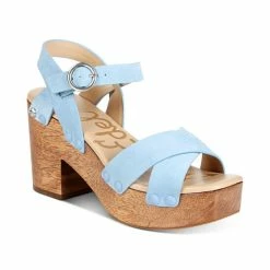 Best Sale 🔔 Sam Edelman 👩 Women's Josefine Platform Wedge 🩴 Sandals Sky Blue ✔️