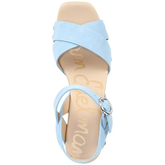 Best Sale π Sam Edelman π© Women's Josefine Platform Wedge π©΄ Sandals Sky Blue βοΈ - Image 4