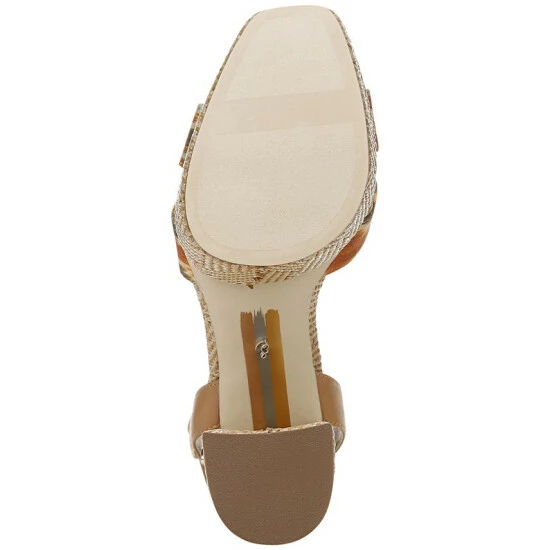 Budget π Sam Edelman π© Women's Nolita Raffia Platform π©΄ Sandals Sunset Orange Multi βοΈ - Image 5