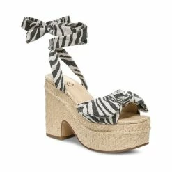 Buy 🌟 Sam Edelman 👩 Women's Tula Ankle-Tie Platform Wedge 🩴 Sandals Black And Natural 🥰