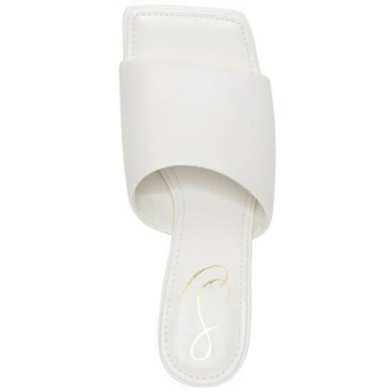 Cheap π Sam Edelman π© Women's Carmen Flared Heel π Dress Mules Bright White π - Image 4