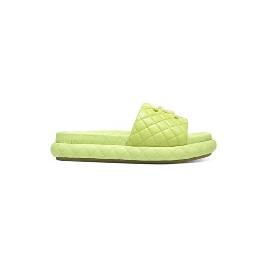 Wholesale π Sam Edelman π© Women's Karinda Quilted Emblem Slide π©΄ Sandals Kiwi π - Image 2
