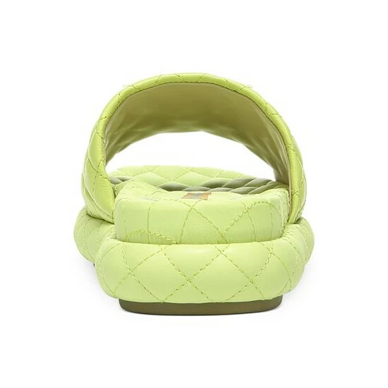 Wholesale π Sam Edelman π© Women's Karinda Quilted Emblem Slide π©΄ Sandals Kiwi π - Image 3