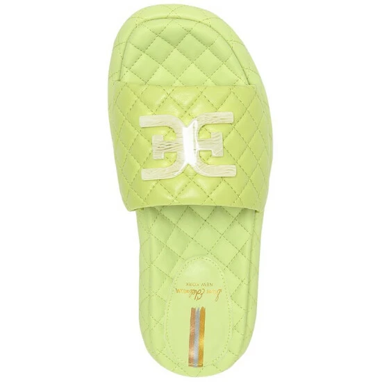 Wholesale π Sam Edelman π© Women's Karinda Quilted Emblem Slide π©΄ Sandals Kiwi π - Image 4