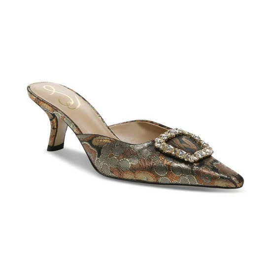 Cheap β¨ Sam Edelman π© Women's Brit Embellished-Buckle π Dress Mules Bronze Brocade π