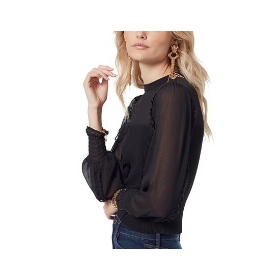 Buy π₯° Sam Edelman Julian Sheer Ruffle Sleeve Sweater Canyon Clay β - Image 3