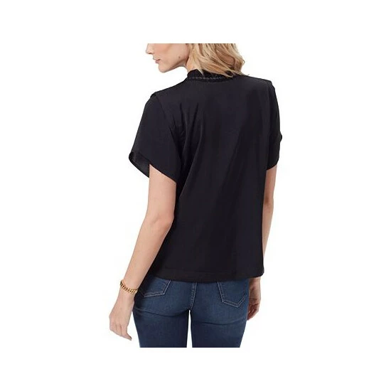 Discount π Sam Edelman Leona Braided Neckline Short Sleeve Sweater Black π - Image 3