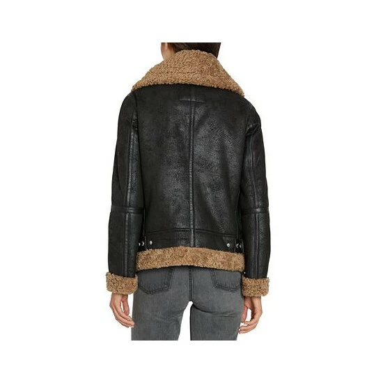 Top 10 β€οΈ Sam Edelman π© Women's Faux-Shearling Moto π§₯ Coat Light Khaki π - Image 2