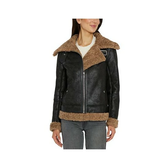 Top 10 β€οΈ Sam Edelman π© Women's Faux-Shearling Moto π§₯ Coat Light Khaki π - Image 3