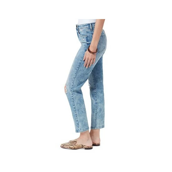 Best Sale β Sam Edelman High Rise Distressed Straight Leg π Jeans Blue Pond β - Image 3