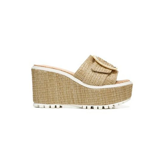Best Sale π Sam Edelman π© Women's Livi Buckle Wedge π©΄ Sandals Cuoio Raffia β - Image 2