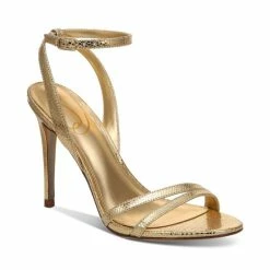 Flash Sale 💯 Sam Edelman Gemmie Strappy Stiletto 👗 Dress 🩴 Sandals Lilac Quartz Metallic 🎉