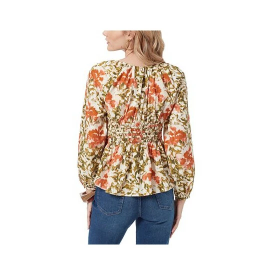 Deals π Sam Edelman Cilian Cotton Smocked Bustier Blouse Ginger Bread β - Image 2