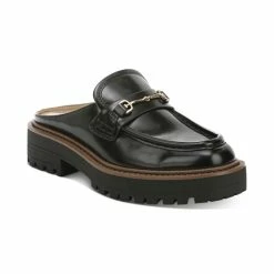 Coupon 🎁 Sam Edelman 👩 Women's Lennon Lug Sole Mules Black 🤩