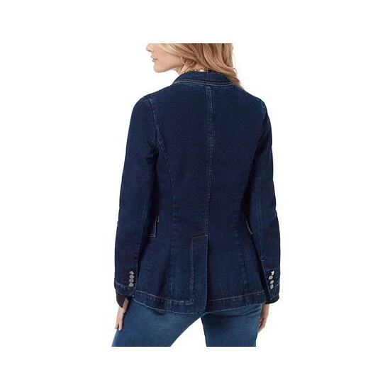 Cheapest β€οΈ Sam Edelman Margot Single Breasted Extended Jean Jacket Atlantic π - Image 2