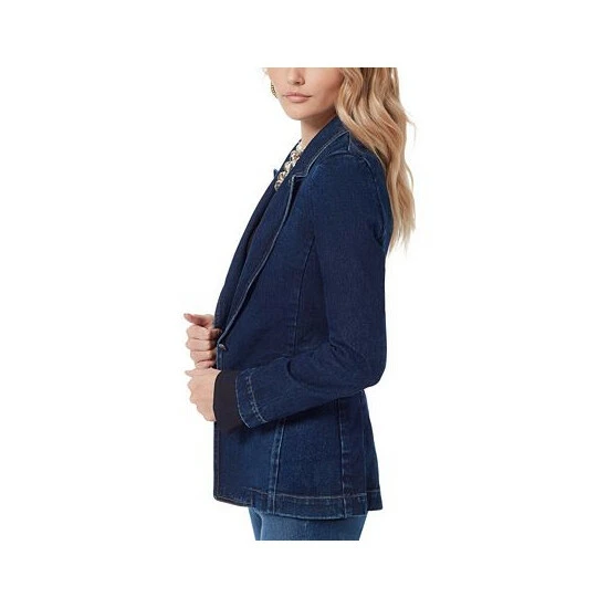 Cheapest β€οΈ Sam Edelman Margot Single Breasted Extended Jean Jacket Atlantic π - Image 3