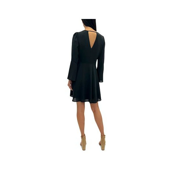 Discount π Sam Edelman π© Women's V-Neck Bell-Sleeve Mini π Dress Crimson π - Image 2