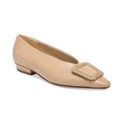 Hot Sale 💯 Sam Edelman 👩 Women's Janina Slip-On Embellished Flats Macadamia 🧨