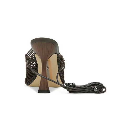 Outlet π Sam Edelman π© Women's Trinity Ankle-Tie Pumps Caviar Brown π - Image 3