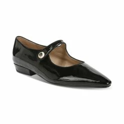 Discount ⌛ Sam Edelman 👩 Women's Jene Pointed Mary Jane Flats Black Patent 🥰