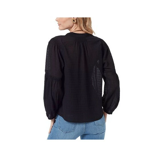 Wholesale π Sam Edelman π© Women's Emmeline Smocking-Trimmed Blouse Black π - Image 2