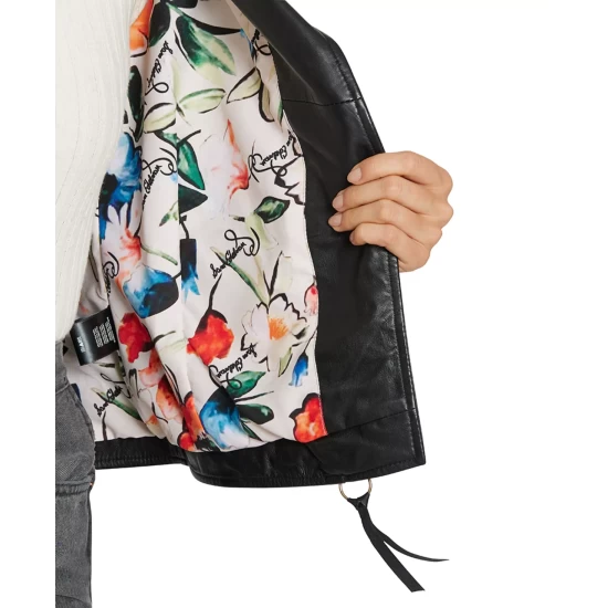 Outlet π€© Sam Edelman π© Women's Leather Moto Jacket Black π